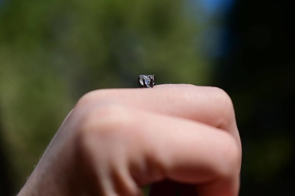 Raw Gemstone jewelry , Raw Diamond Ring, Handmade Engagement Ring, unique - Picture 6 of 9